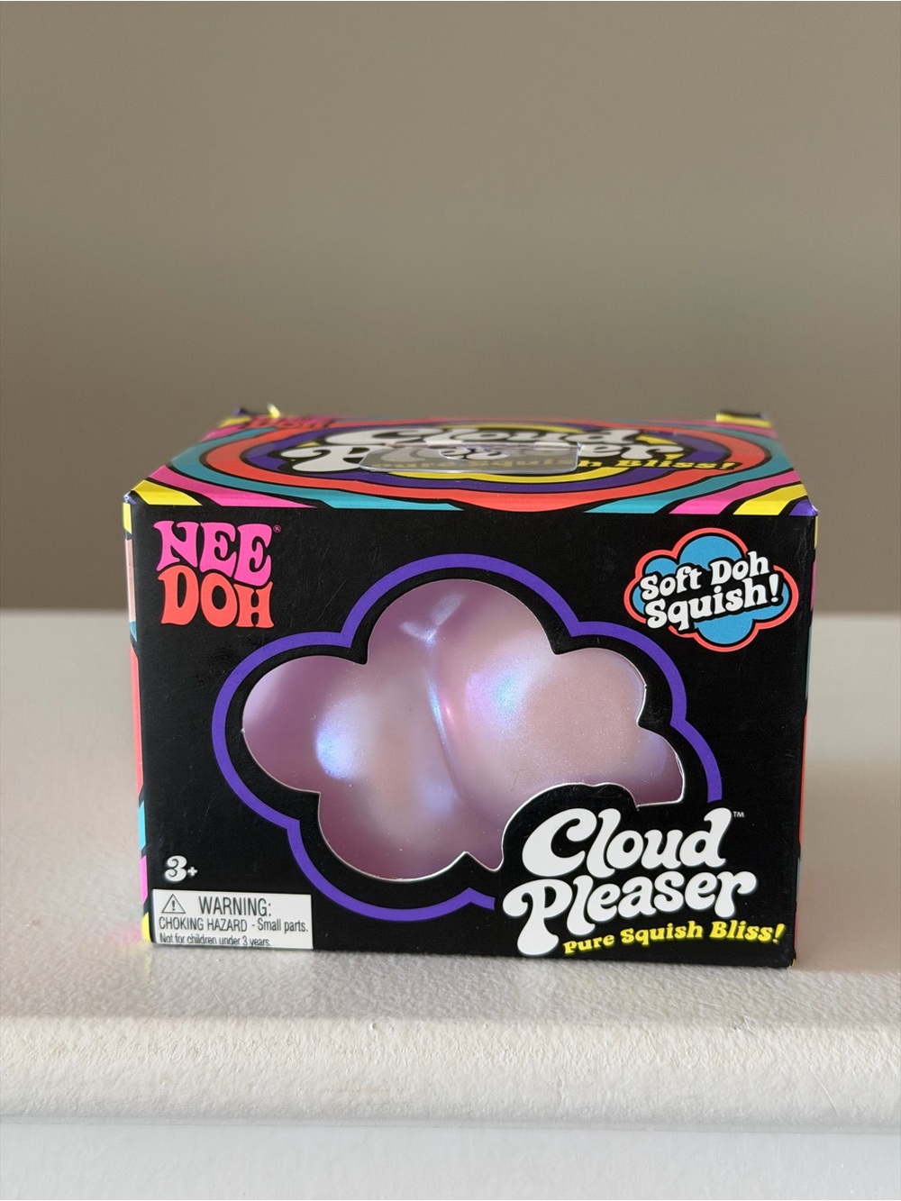 Nee Doh Cloud Pleaser Soft Squish Toy - Pink Iridescent